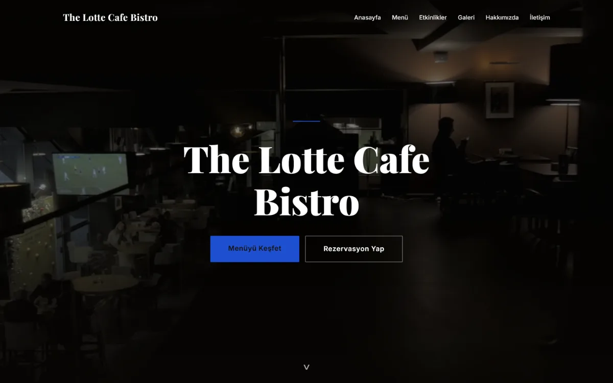Restaurant demo site home page