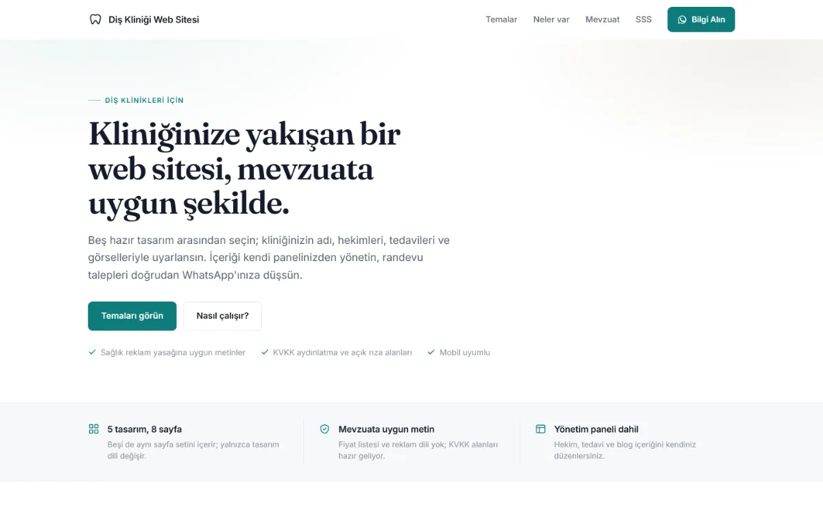 Dental clinic theme showcase